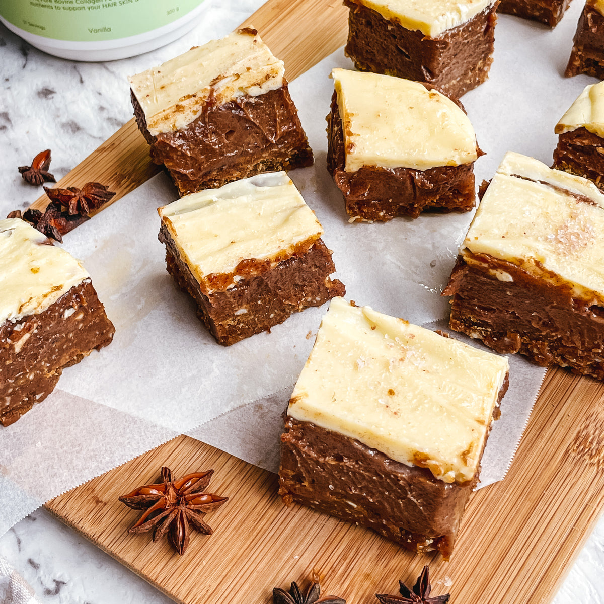 Active Collagen Gingerbread Caramel Slice