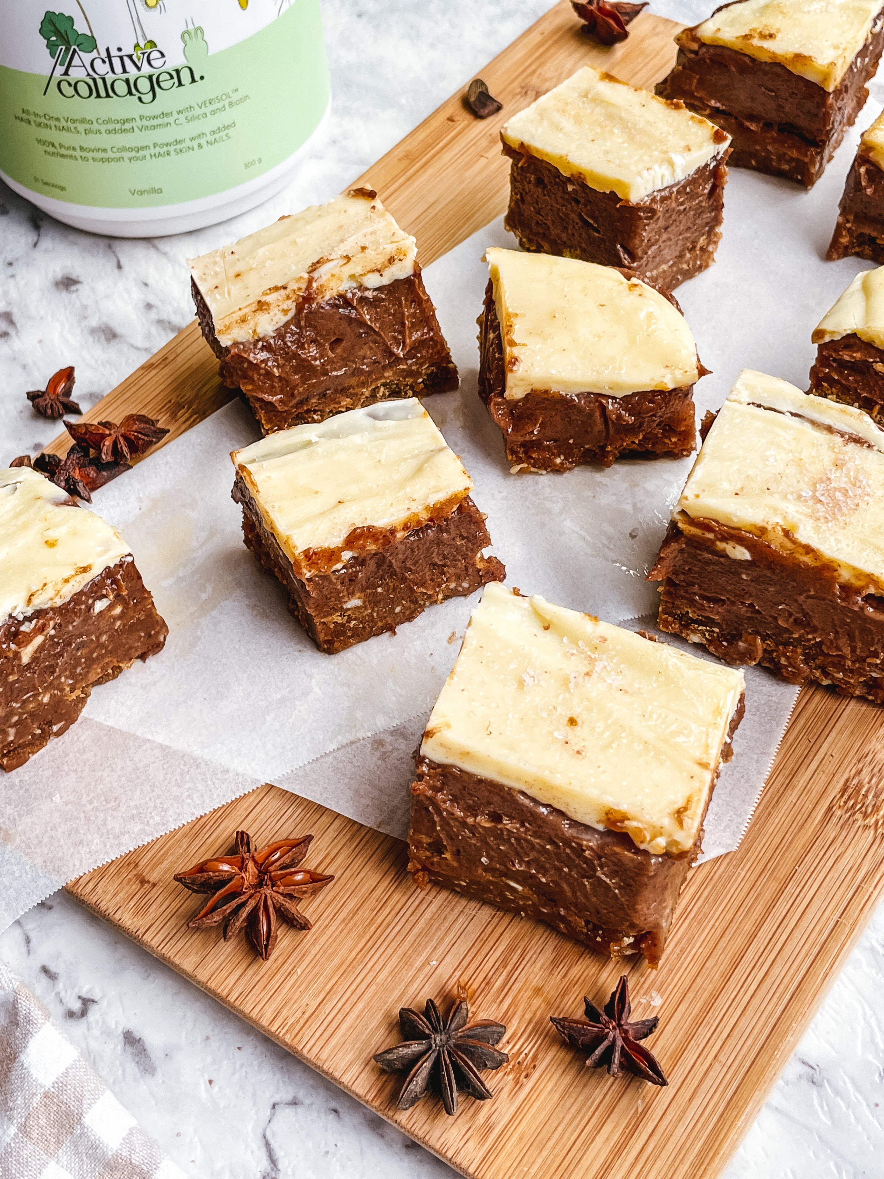 Active Collagen Gingerbread Caramel Slice